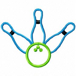 Bowling Embroidery Design 2 Bowling Embroidery Design 2